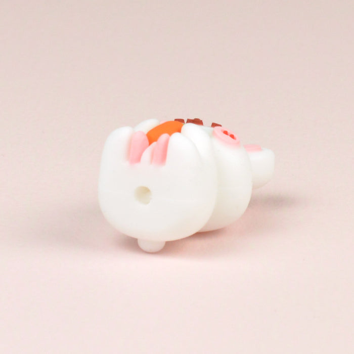 Motivpärla i silikon, 3D kanin med morot