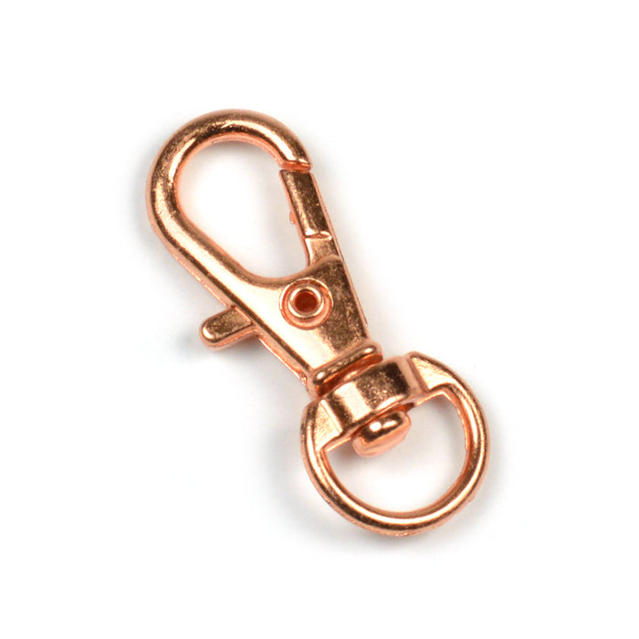 Hake för nyckelringar, roséguld, 32mm, 5st