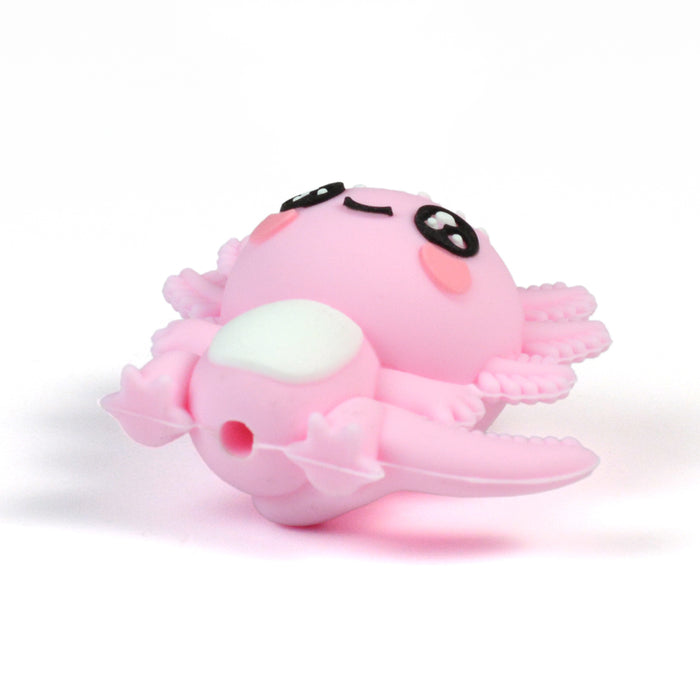 Motivpärla i silikon, 3D axolotl