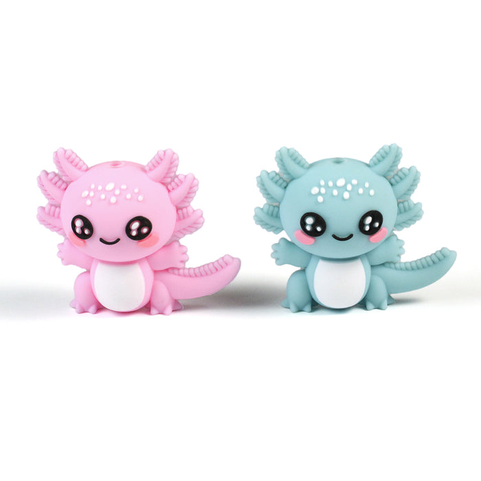 Motivpärla i silikon, 3D axolotl