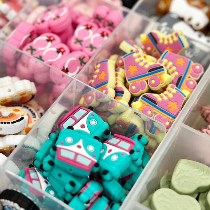 Motivpärla i silikon, rullskridsko