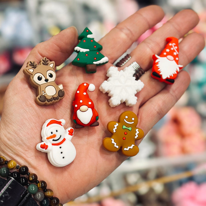 Motivpärla i silikon, 3D jultomte