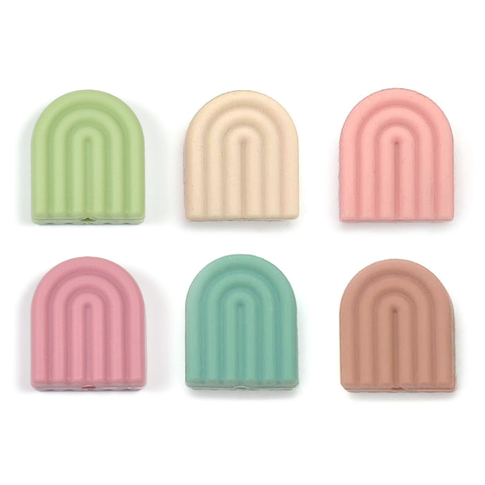 Motivpärla i silikon, little rainbow