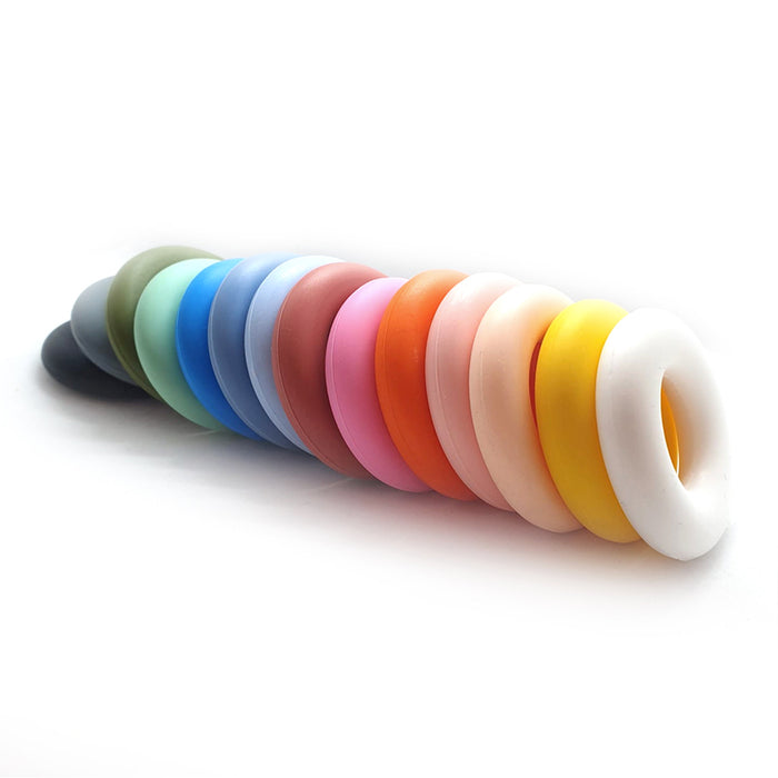 Round silicone teether