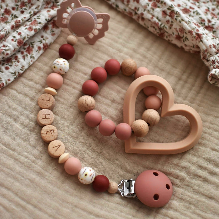 Silicone beads, light mahogany, 15mm