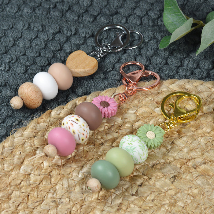 Large abacus silicone bead, pistachio green