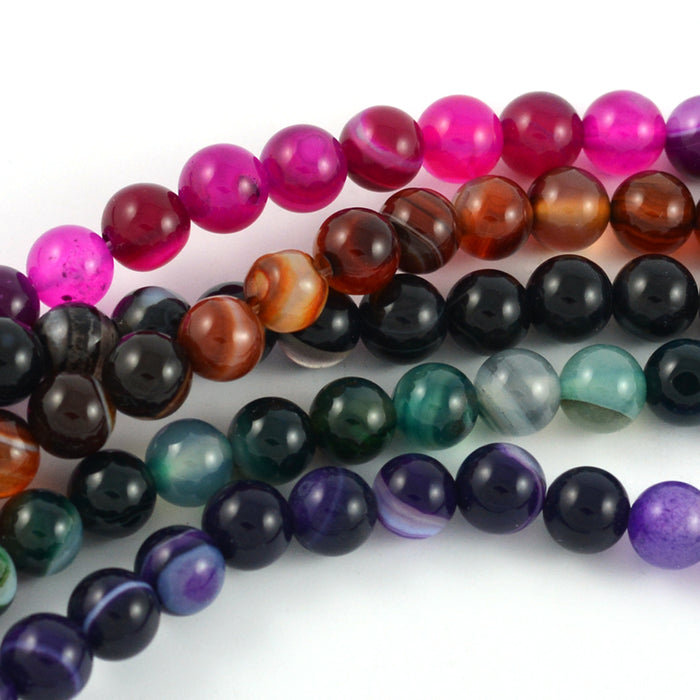 Agate beads "shade", 6mm