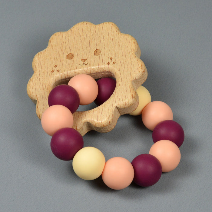 Silicone beads, coral, 15mm