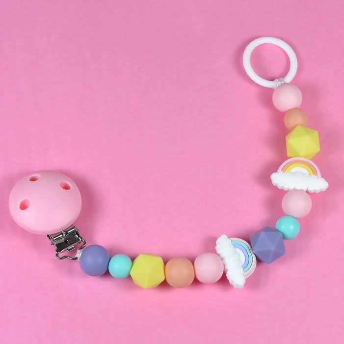 Motive pearl in silicone, rainbow on clouds