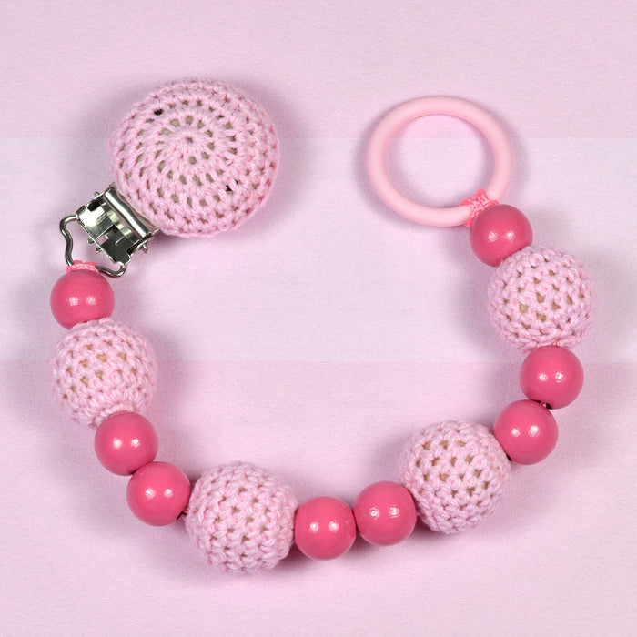 Crochet clip, pink