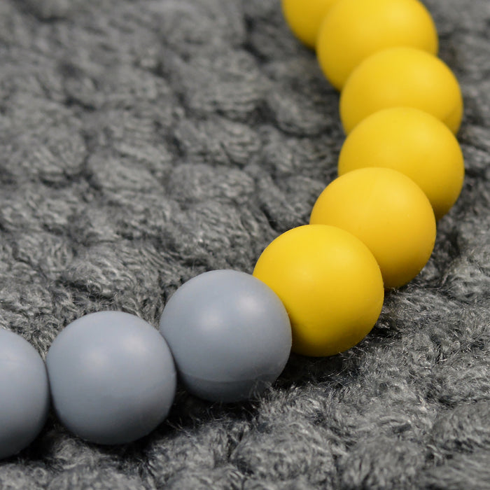Silicone beads, mustard yellow, 15mm