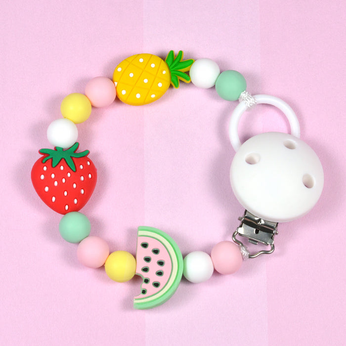 Motive bead in silicone, fruits