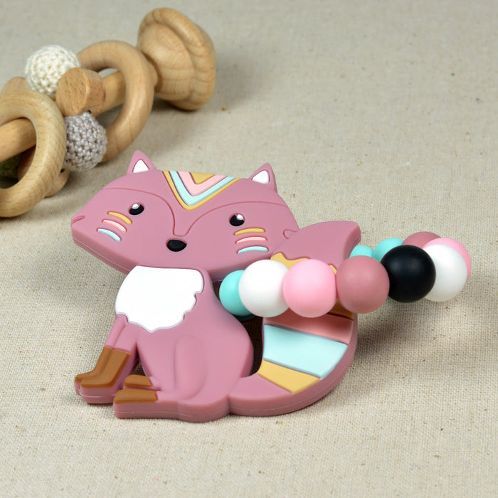 Silicone teether, indian fox