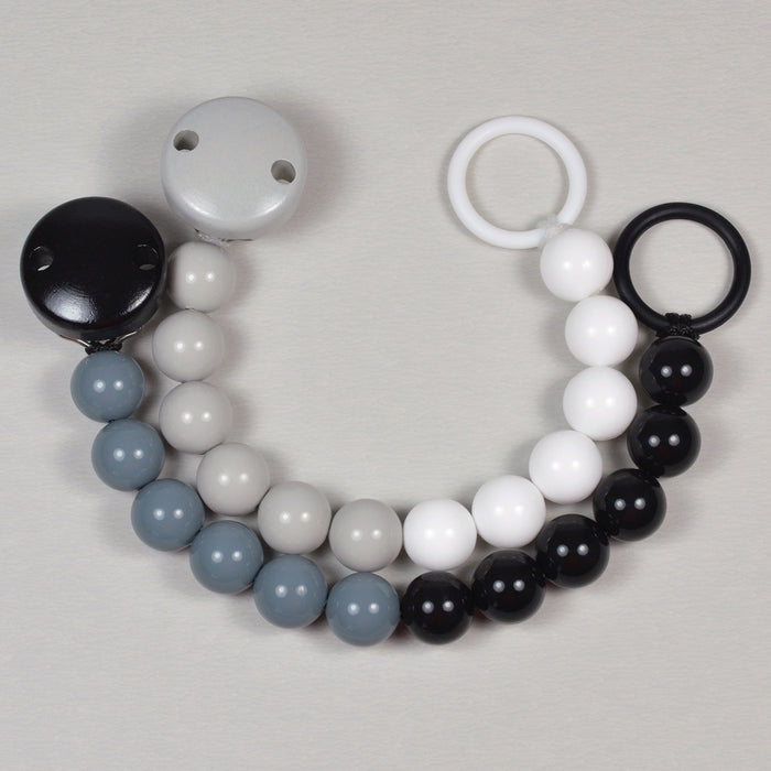 Silicone beads, shiny-dark grey, 15mm