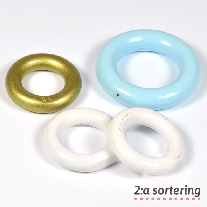 Wooden rings, 2 pcs - 2nd sorting
