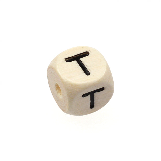 Wooden letter beads, cubes, A–Z