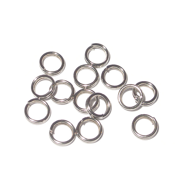 Double counter rings, silver, 5mm, 100pcs