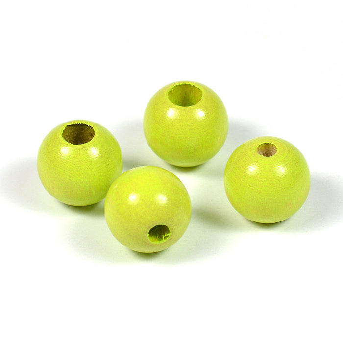 Safety beads, 12mm, lime, 6pcs
