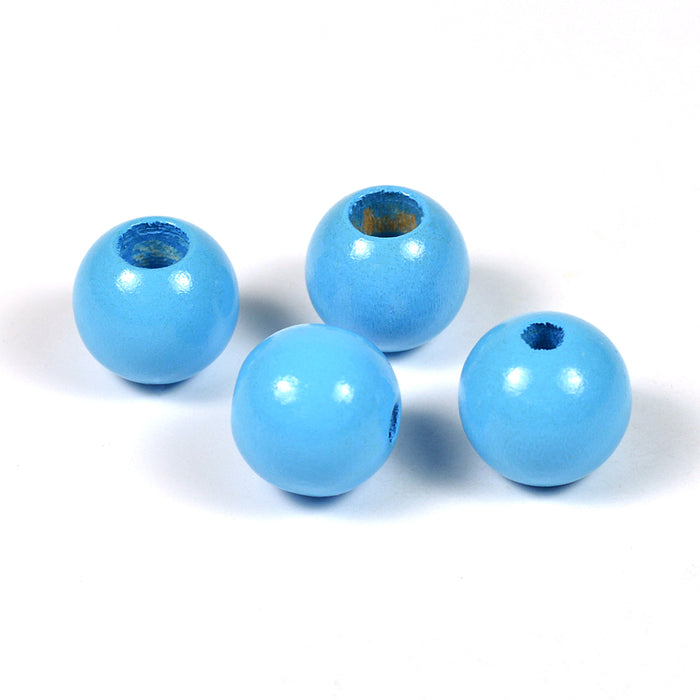 Safety beads, 12mm, sky blue, 6pcs