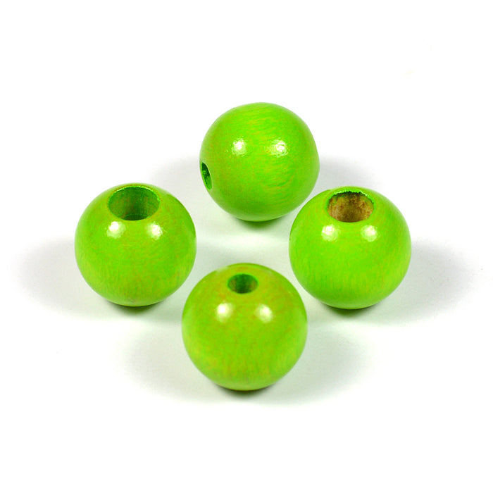 Safety beads, 12mm, light green, 6pcs