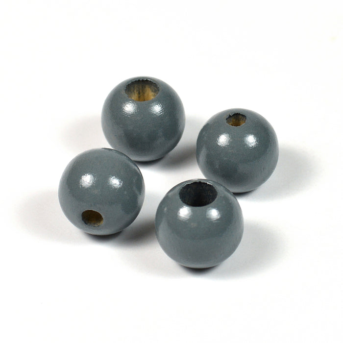 Safety beads, 12mm, dark grey, 6 pcs