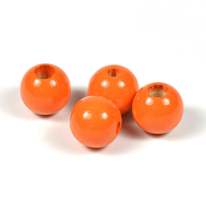Safety beads, 12mm, orange, 6 pcs
