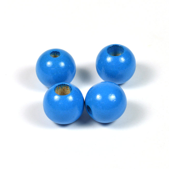 Safety beads, 12mm, blue, 6 pcs
