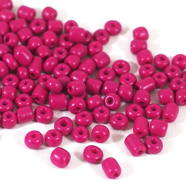 Seed Beads, 4mm, opak fuchsia