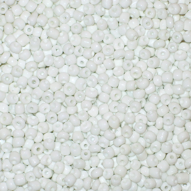Seed Beads, 4mm, opak vit