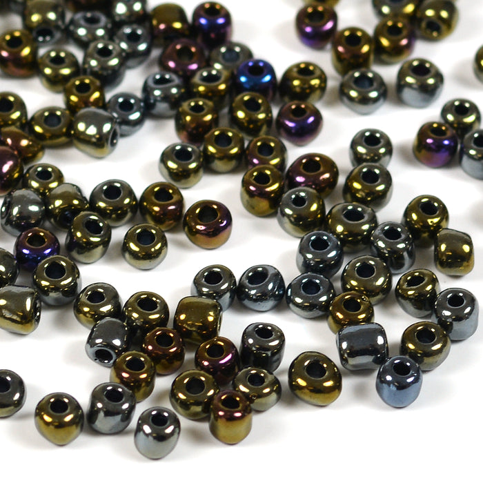 Seed Beads, 4mm, brun metallic, 30g