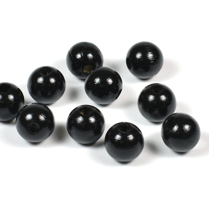 Wooden beads, 10mm, 250-pack