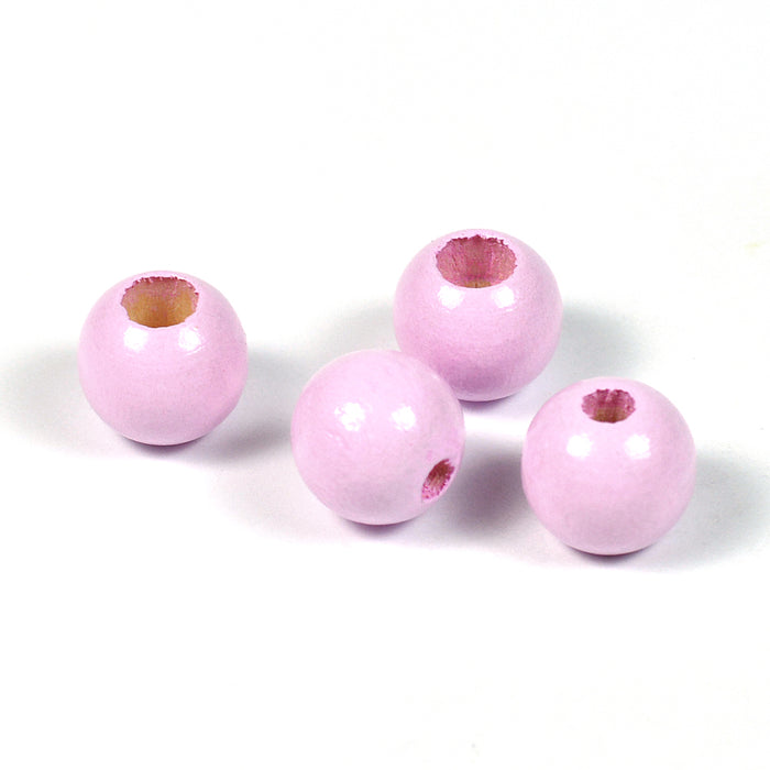 Sikkerhetsperler, 10 mm, lys rosa, 6 stk