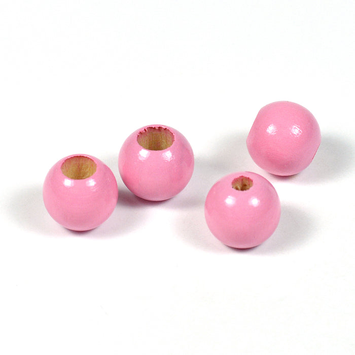 Sikkerhetsperler, 10 mm, rosa, 6 stk