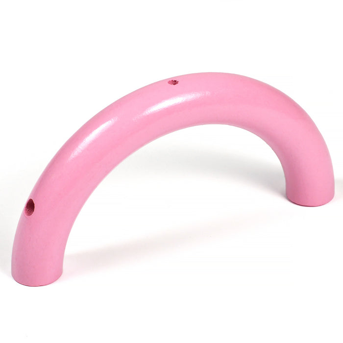 Half ring in wood, pink