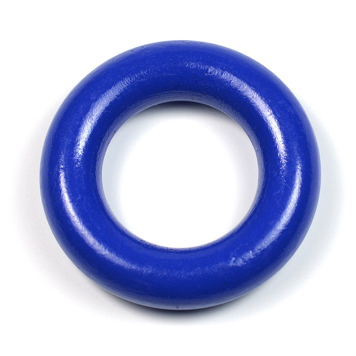 Small wooden ring without holes, dark blue