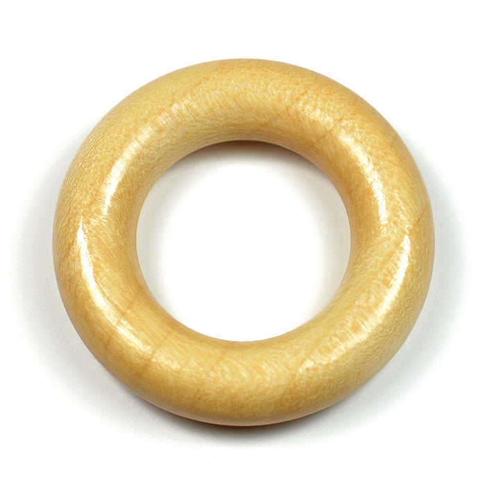 Small wooden ring without holes, 10-pack