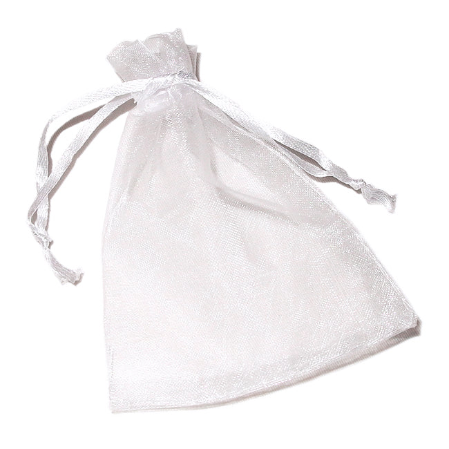 Organza bag, white, 9x12cm