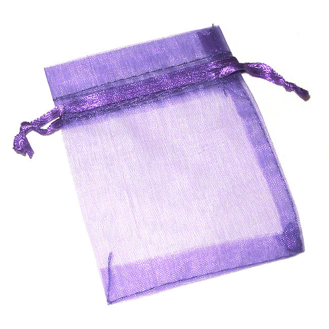 Organza bag, purple, 7x9cm
