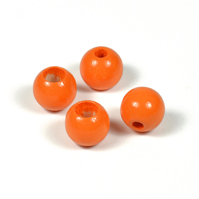 Sikkerhetsperler, 10 mm, oransje, 6 stk