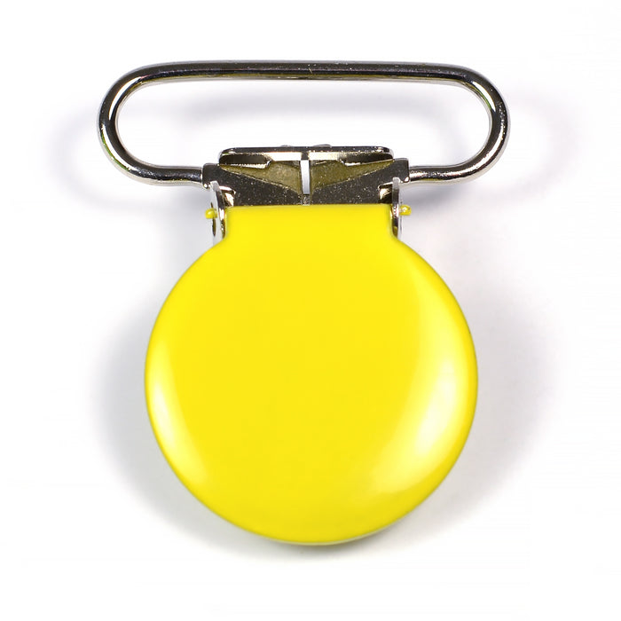 Metal clip, round, yellow