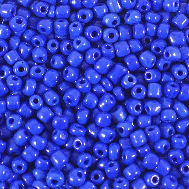 Seed Beads, 4 mm, ugjennomsiktig marineblå