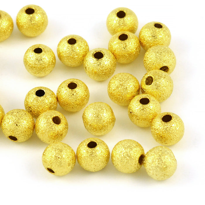 Stardust pearls, 6mm, gold