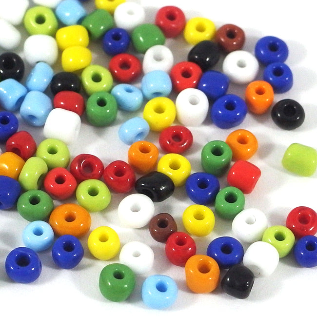 Seed Beads, 4mm, opak mix