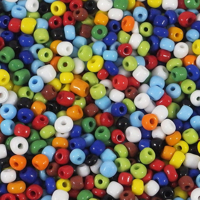 Seed Beads, 4mm, opak mix