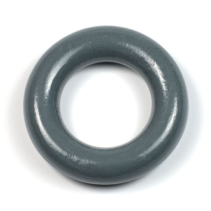 Small wooden ring without holes, dark grey