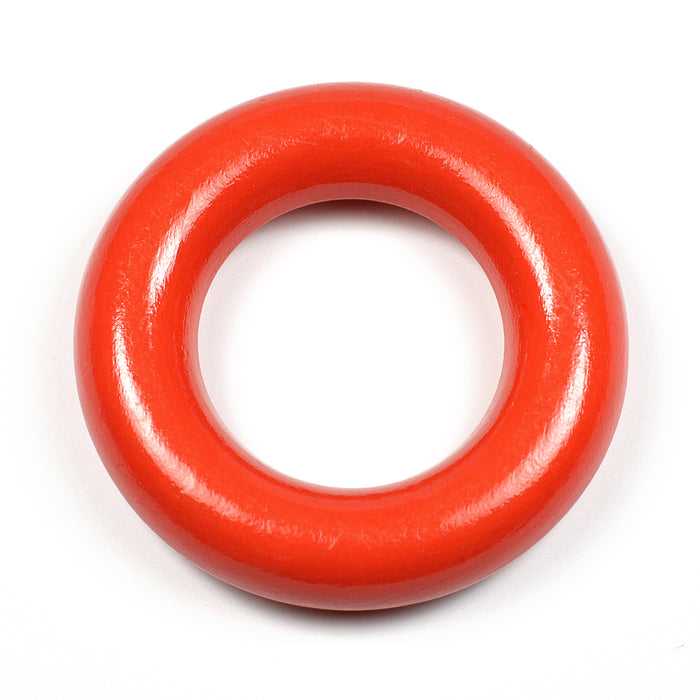 Small wooden ring without holes, red