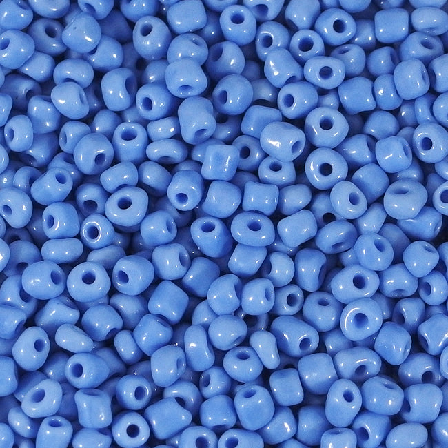 Seed Beads, 4mm, opaque grain blue, 30g