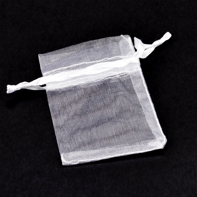 Organza bag, white, 5x7cm