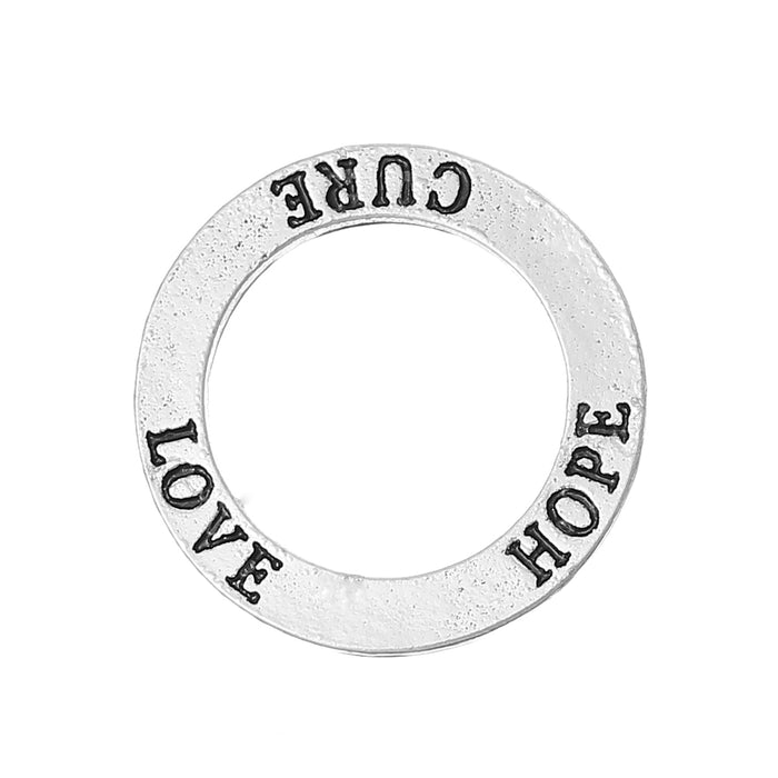 Message ring, "hope love cure"