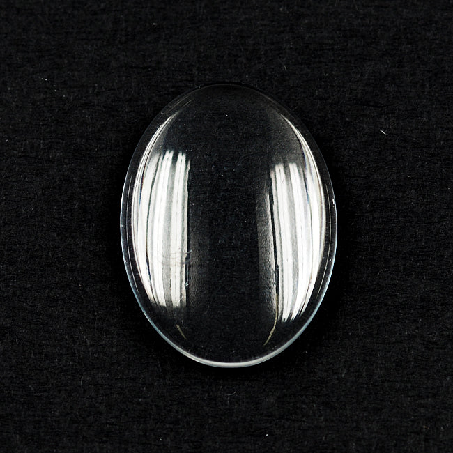 Oval glass cabochon, 18x25mm, 10 pcs